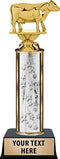 Crown Awards Dairy Cow Trophies, Personalized Silver Dairy Cow Trophy with Custom