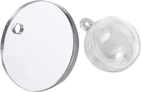 Beta Fish Tank Accessories Set, 1 Betta Training Mirror Double Sided Acrylic Float 6cm