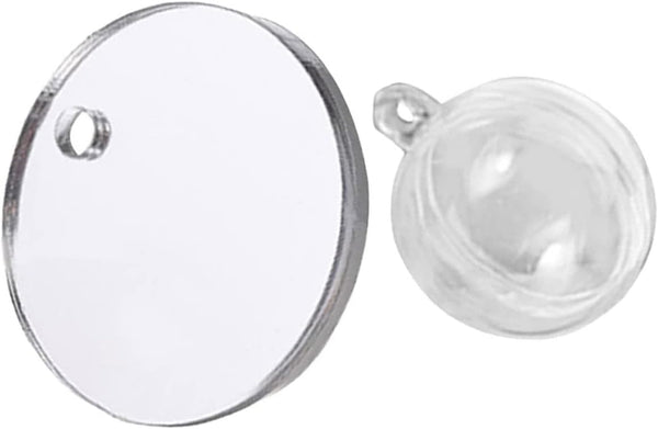 Beta Fish Tank Accessories Set, 1 Betta Training Mirror Double Sided Acrylic Float 6cm