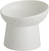 Small Ceramic Raised Cat Bowls, Tilted Elevated Food or Water Bowls, Dishwasher Safe, White