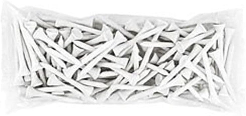 Hireko Tour Gear Wood Golf Tees, White, Assorted Sizes 2-3/4 inch or 3-1/4 inch Tall, 100 or 500 Bulk Packs