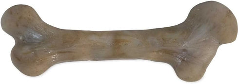 Pet Qwerks Dinosaur BarkBone, Nylon Dog Bone for Aggressive Chewers, Bacon Flavor, 6.5"