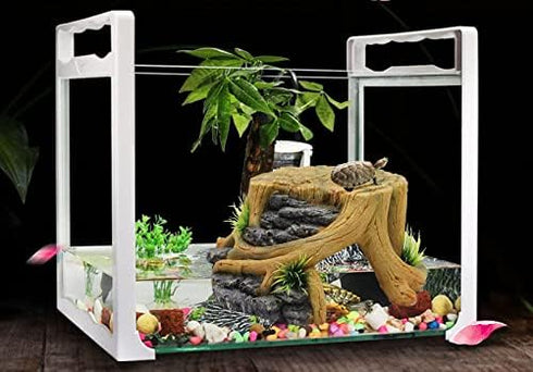 Turtle Basking Platform, Tortoise Resin Resting Ornament for Aquarium Turtle Tank Decorations