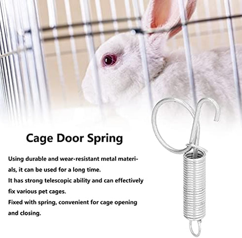 Pssopp Cage Door Spring, 20PCS Multifunctional Spring for Locking Rabbits, Chicken, Bird Cages, Large Spring Door Hook