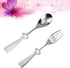 OSALADI Stainless Steel Flatware Set, Hollow Heart Spoon Fork, Portable Travel Camping Cutlery, Random Style