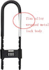 U Lock Bicycle Combination U-Lock, Long Shackle Padlock with Adjustable Shackle, Four Position Combination Padlock