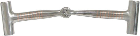 5" AJ Tack Long Shank Sweet Iron Bit with Double Rein - Mouthpiece