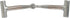 5" AJ Tack Long Shank Sweet Iron Bit with Double Rein - Mouthpiece