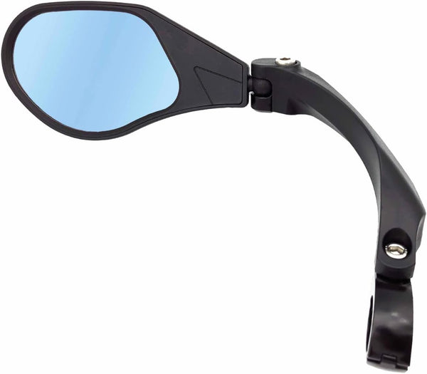 Hafny New Handlebar Bike Mirror - HD Glass Lens, Blast-Resistant, HF-MR088LS (Left Side, Blue Glass)