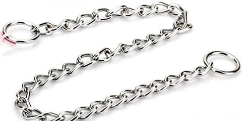Stainless Steel P Chock Metal Chain Training Dog Pet Collars Necklace for Small Medium Large Dogs, 50cm