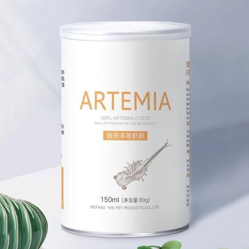 HEPBAK 150ml 80g Artemia Shelling Eggs Brine Shrimp Shelling Eggfood Aquarium Hatching Tropic Fish Food for Feeding