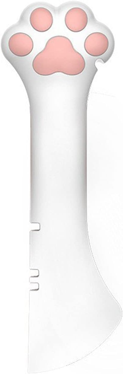 Cat Jar Opener - Comfortable Multifunction Cat Design Canned Spoon for Pet Food Supplies (White)