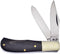 Frost Cutlery Jim Bowie Trapper Buffalo Horn Stainless Steel Multi-blade Knife