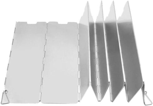 Foldable Burner Windshield for Outdoor Camping Cooker - 8/9/10/12 Plate BBQ Cooking Gas Stove