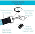 Dog Seat Belt Pet Dog Cat Car Seatbelt Safety Tether - 2 Pack Adjustable Harness Belts, Heavy Duty Nylon