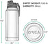 ORCA 34oz Insulated Stainless Steel Water Bottle - Powder Coat Finish & Silicone Grip, Dishwasher Safe