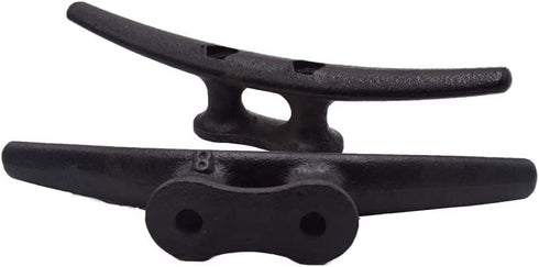 8" 8 Inch 4 8 Pack Dock Cleat | Weatherproof Electrophoretic Coated Cast Iron Black Boat Cleat Tie Downs for Marine