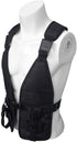 Luzhengyang Oxford Cloth Molle Chest Bag Black for Outdoor Training, Hunting, Fishing - Adjustable Straps for CS