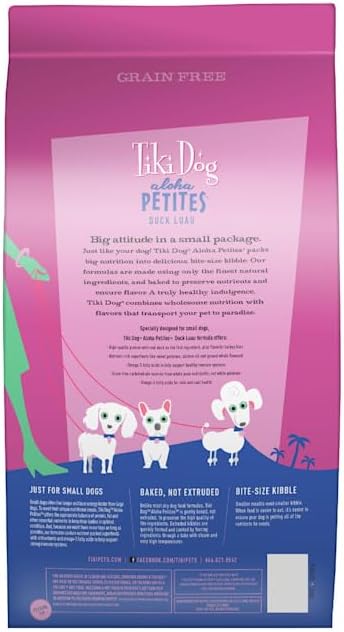 Tiki Dog Born Carnivore for Dogs, Savory Duck, Peas & Lentils Recipe, Grain Free Baked Kibble, 10 lbs. Bag