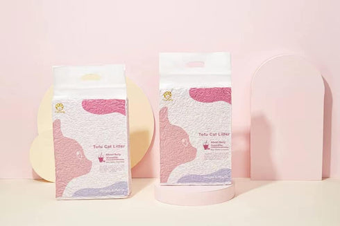 Tofu Cat Litter, Flushable, 100% Natural and Biodegradable, Quick Clumping, 6 lbs/Bag