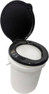 5 SE Portable Black Plastic Toilet Seat Lids, Fits a Gallon Bucket, Great for Camping, Outdoor Activities,