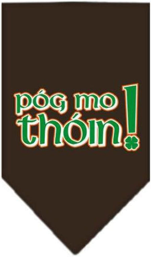 Pet and Dog Bandana Screen Printed, Pog Mo Thoin Yellow Large