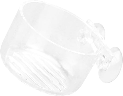 TOYZFRIENDY Acrylic Aquarium Fish and Shrimp Feeder Bowl with Suction Cup Round Fish