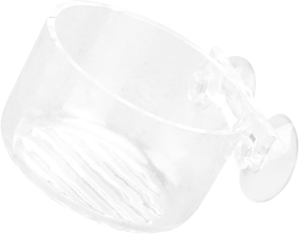 TOYZFRIENDY Acrylic Aquarium Fish and Shrimp Feeder Bowl with Suction Cup Round Fish