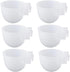 6 Pcs Mini Bird Food Bowl Feeder, Convenient Hanging Container for Parrots, Plastic Pigeon Bird Cage Dish (White)