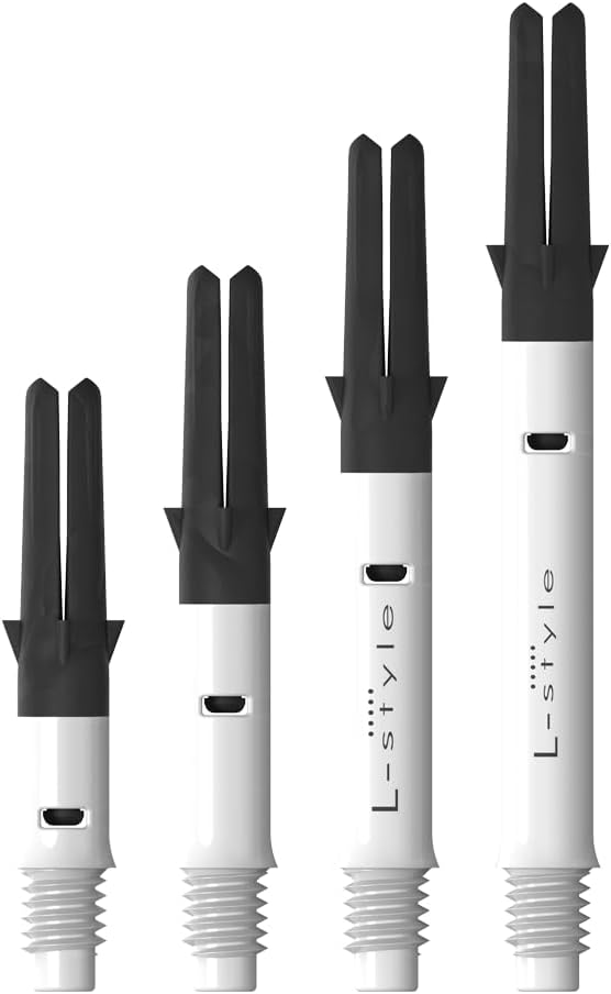 L-style Carbon Dart Shafts Spinning Medium (330) White