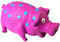 Latex Dog Squeaky Chew Toys, Oink Oink Pig 8.3" with Aqua Dot Stuffed with Cotton