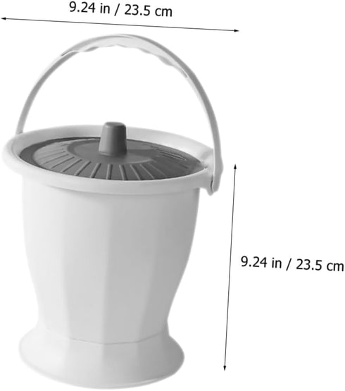 SOPOTUTU Portable Chamber Pot with Lid for Adults Reusable Spittoon Urinal Bucket for Home and Travel Durable Plastic