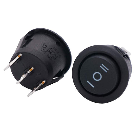 Twidec 6Pcs Rocker Switch 3 Pins 3 Position ON/Off/ON AC 6A/125V 10A/250V Toggle Switch for Car Boat