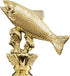 10-Inch Black Midnight Salmon Fish Trophy - Award for Fishing Excellence