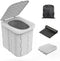 Hapoon Portable Camping Toilet for Adults XL Portable Folding Toilet with Lid,Travel