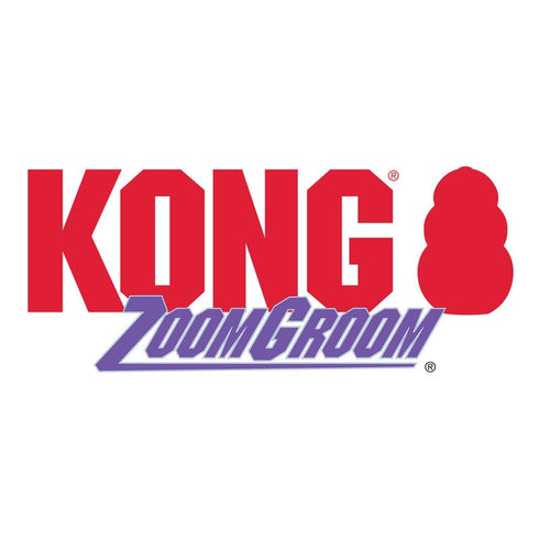 KONG Zoom Groom Dog Brush - Blue, Groom and Massage While Removing Loose Hair