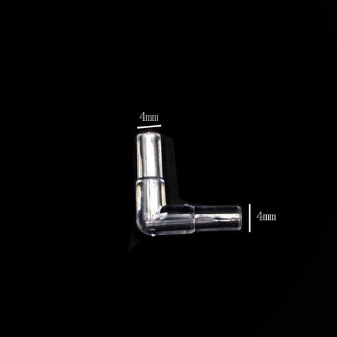 lasenersm 20 Pieces Aquarium Air Valve Connector – Plastic Elbow Connector for 4mm Airline Tube, Transparent