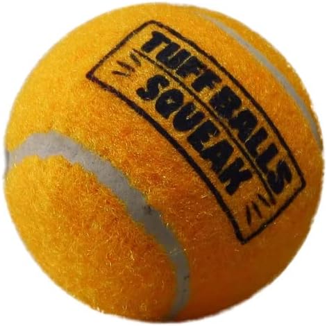PetSport Squeak Tennis Ball Dog Toys, 3 Pack Small (1.8") Junior Tuff Squeaker Balls for Dogs