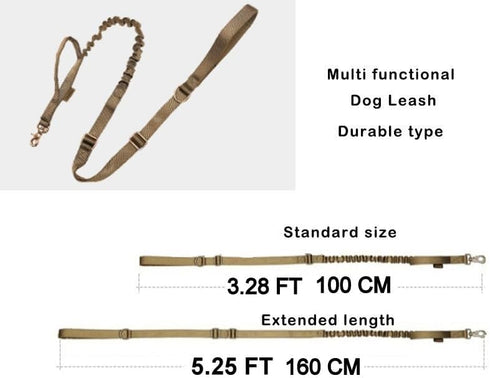 4 Sets Bungee Dog Leash Heavy Duty with 2 Handle Control, Quick Release for Cat Dog Pet Training Leashes