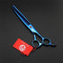 Purple Dragon 8.0 inch Dog Hair Cutting Scissors, Curved and Thinning Grooming Tool Kit