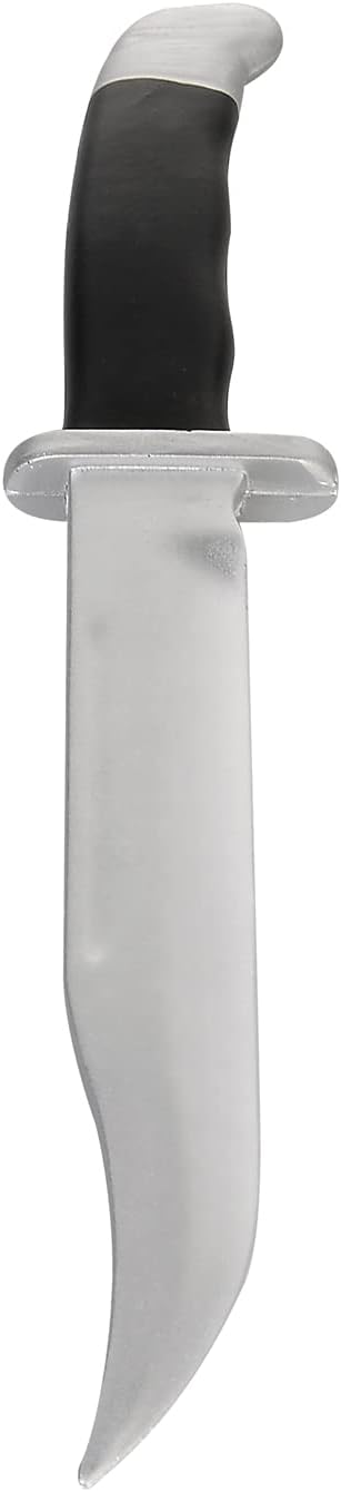 LarpGears Halloween Foam Rubber Training Fake Knife, 13.5 inches Safe Practice Knives for Martial Arts Props, Silver
