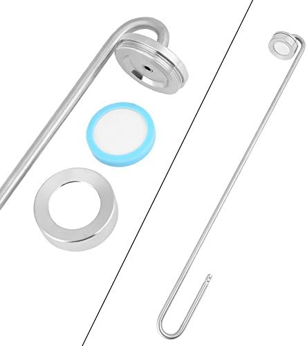 TOPINCN Stainless Steel CO2 Diffuser, Bubble Counter with U Shape Tube for Aquarium Plants
