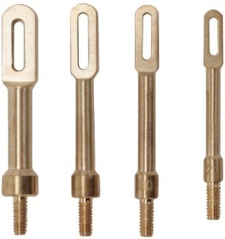 Tipton 4 Pack Solid Brass Slotted Tip Gun Jag with 8-32 Threads for Rifle and Handgun Cleaning
