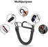 Pack of 6 Fishing Lanyard with Carabiner - Black Coiled Ropes for Secure Pliers, Lip Grips, Tackle Tools