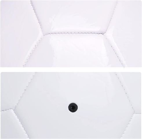 Soccer Ball Size 3 4 5, Pure White DIY Kids Gift for Painting Together with Parents or Kindergarten Teacher