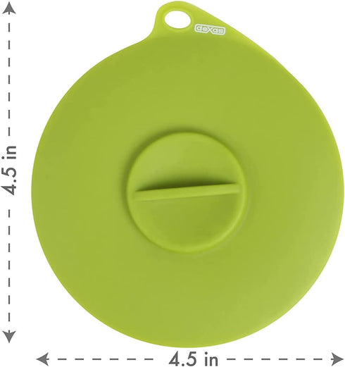 Dexas Popware for Pets Flexible Suction Pet Food Lid, Gray/Green