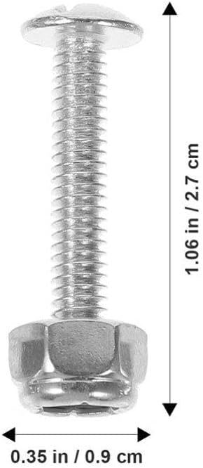 Vaguelly 10pcs Table Football Screws Little Man Player Screws with Nuts Table Game Hardware Accessories for Table Sports Games Silver