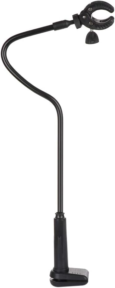 Pet Hair Dryer Holder, 360 Degrees Rotatable Hands-Free Stand for Dogs and Cats (Black)