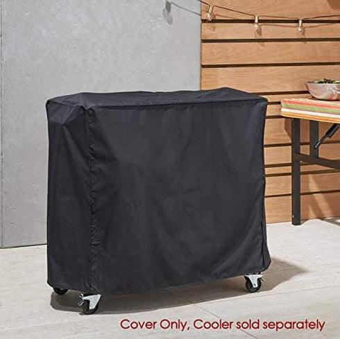 80 32"X17.5"X31.5", 80 Quart Cooler Cart Cover, Fits Most Quart Rolling Ice Chest, Black, Water Resistant, UV Resistant