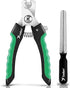 Candure Professional Dog Nail Clippers with Safety Lock, Suitable for Cats, Rabbits, and Guinea Pigs (Green, Medium to